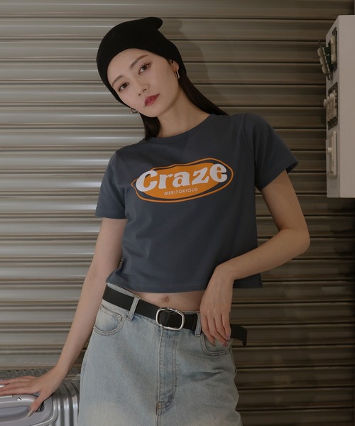 Mili affinity(ミリアフィニティー)の「センターロゴコンパクト半袖Tシャツ(Tシャツ/カットソー・レディース・レッド/オフホワイト/ブルー/ブラック・FREE)」の10枚目の写真