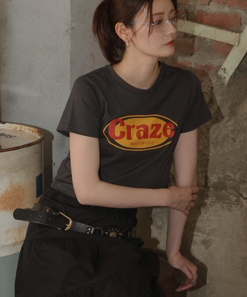 Mili affinity(ミリアフィニティー)の「センターロゴコンパクト半袖Tシャツ(Tシャツ/カットソー・レディース・レッド/オフホワイト/ブルー/ブラック・FREE)」の12枚目の写真