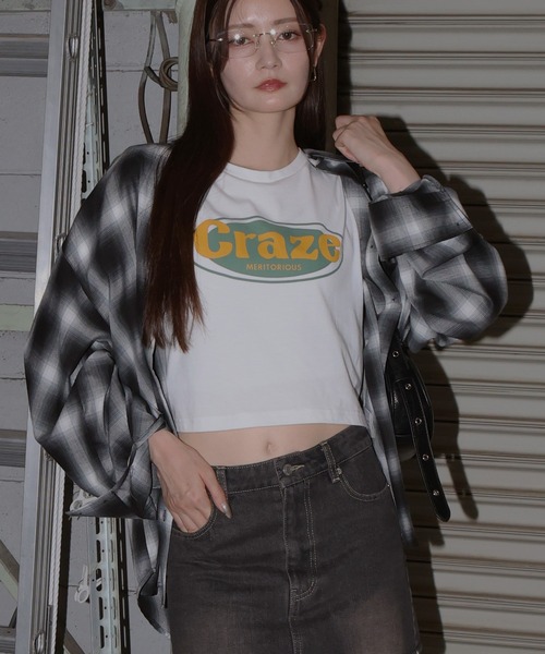 Mili affinity(ミリアフィニティー)の「センターロゴコンパクト半袖Tシャツ(Tシャツ/カットソー・レディース・レッド/オフホワイト/ブルー/ブラック・FREE)」の18枚目の写真
