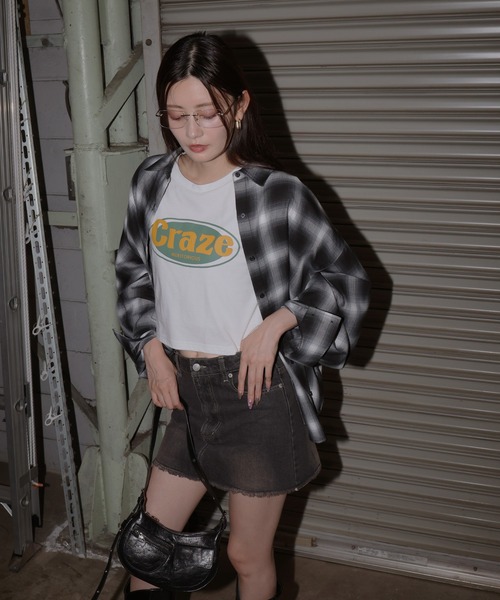 Mili affinity(ミリアフィニティー)の「センターロゴコンパクト半袖Tシャツ(Tシャツ/カットソー・レディース・レッド/オフホワイト/ブルー/ブラック・FREE)」の19枚目の写真