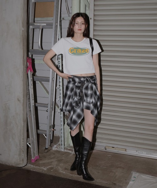 Mili affinity(ミリアフィニティー)の「センターロゴコンパクト半袖Tシャツ(Tシャツ/カットソー・レディース・レッド/オフホワイト/ブルー/ブラック・FREE)」の21枚目の写真