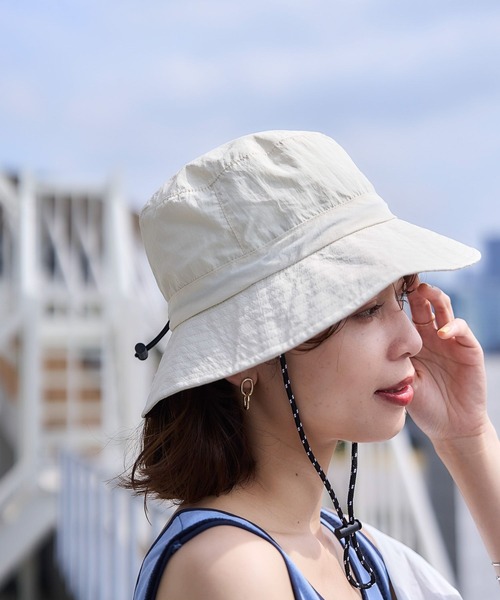 studio CLIP(スタディオクリップ)の「【撥水】UVポケッタブルハット(ハット・レディース・カーキ/ブラック/アイボリー・FREE)」の5枚目の写真