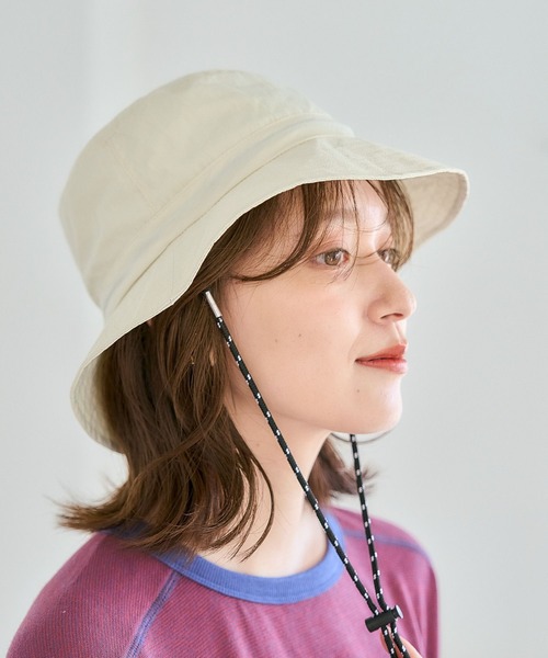 studio CLIP(スタディオクリップ)の「【撥水】UVポケッタブルハット(ハット・レディース・カーキ/ブラック/アイボリー・FREE)」の6枚目の写真