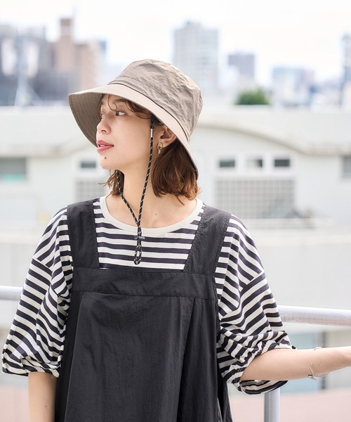 studio CLIP(スタディオクリップ)の「【撥水】UVポケッタブルハット(ハット・レディース・カーキ/ブラック/アイボリー・FREE)」の16枚目の写真