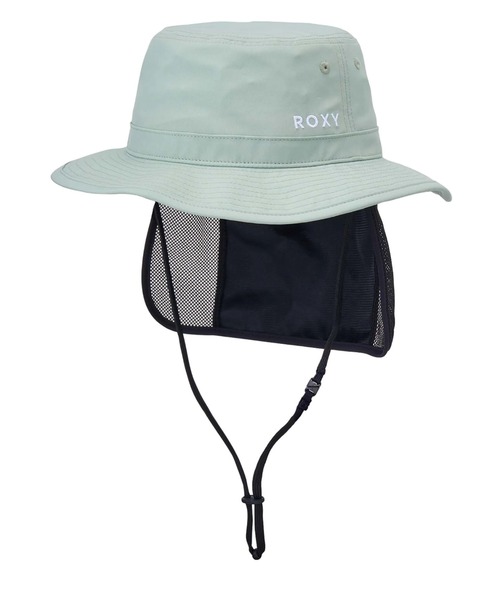 ROXY（ロキシー）の「MINI BURNING SUN/ロキシーキッズストラップ付き日焼け止め撥水ナイロンハット（ハット・キッズ・ブラック/ピンク/グリーン・FREE）」の3枚目の写真