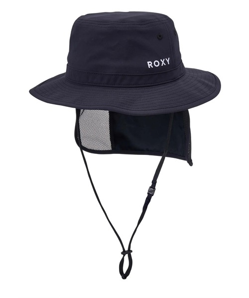 ROXY（ロキシー）の「MINI BURNING SUN/ロキシーキッズストラップ付き日焼け止め撥水ナイロンハット（ハット・キッズ・ブラック/ピンク/グリーン・FREE）」の2枚目の写真
