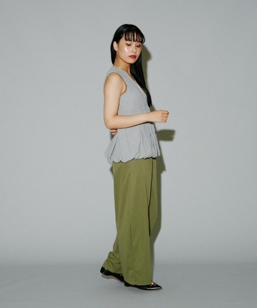 terrace(テラス)の「ペプラムバルーンベスト(ベスト・レディース・ブラック/アイボリー/グレー・MEDIUM)」の19枚目の写真