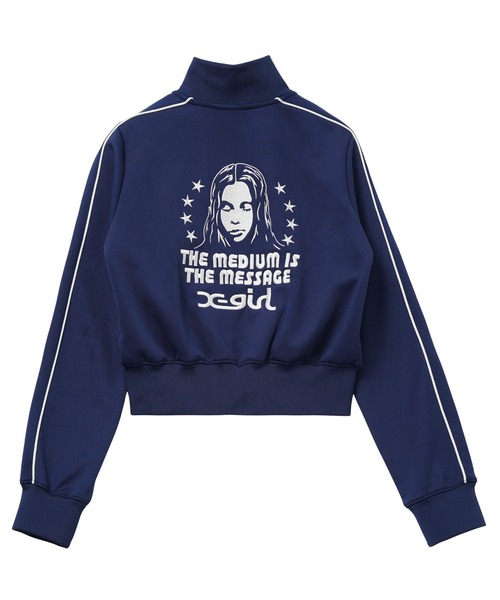 STAR AND FACE COMPACT TRACK JACKET（ジャージ）｜X-girl