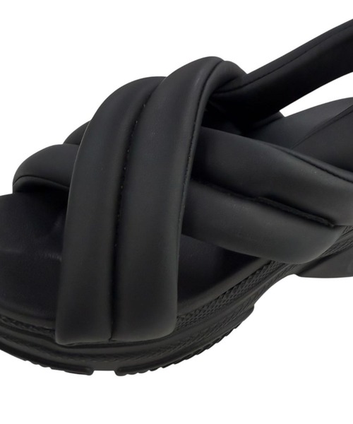 Sugar Sugar（シュガーシュガー）の「クッション ソール サンダル【SUGAR SUGAR シュガーシュガー】5900 厚底　スニーカー（サンダル・レディース・ホワイト/ブラック/ブラック×ホワイト・LL/S/M/L）」の9枚目の写真