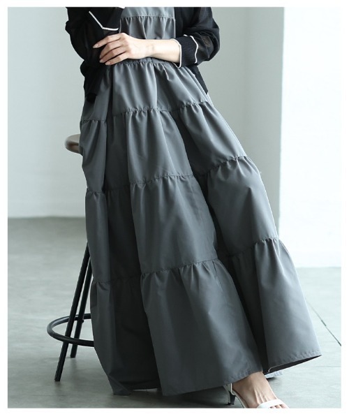 Sawa a la mode(サワアラモード)の「ノースリーブティアードワンピース(ワンピース・レディース・グレー/ブラック・FREE)」の20枚目の写真