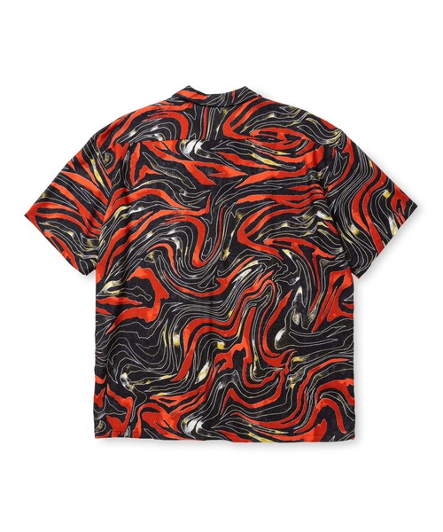 CALEE(キャリー)の「CAMO PATTERN OPEN COLLAR SH(シャツ/ブラウス・メンズ・ブラック×グリーン/ブラック×レッド・MEDIUM/LARGE/X-LARGE)」の4枚目の写真