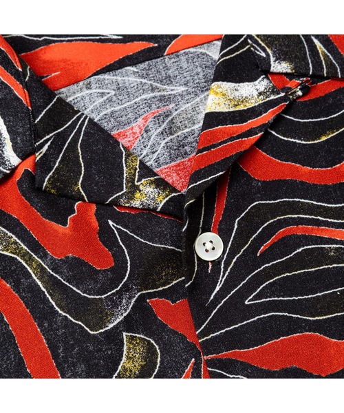 CALEE(キャリー)の「CAMO PATTERN OPEN COLLAR SH(シャツ/ブラウス・メンズ・ブラック×グリーン/ブラック×レッド・MEDIUM/LARGE/X-LARGE)」の6枚目の写真