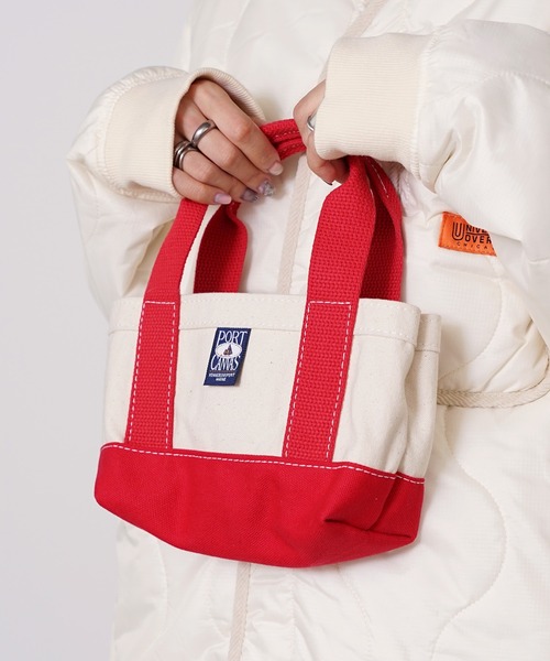 PORT CANVAS(ポートキャンバス)の「PORT CANVAS/ポートキャンバス mini TOTE BAG トート ミニバッグ(トートバッグ・レディース・ホワイト系3/ホワイト系1/ホワイト系2・FREE)」の11枚目の写真