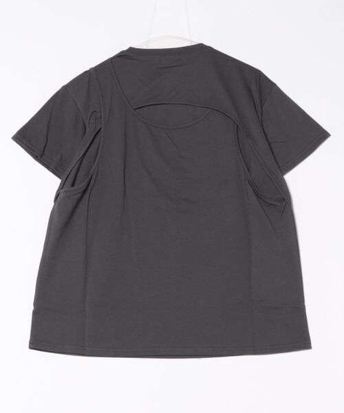 ANAP(アナップ)の「バック オープン デザイン Tシャツ(Tシャツ/カットソー・レディース・ホワイト/スミクロ/マスタード・FREE)」の5枚目の写真