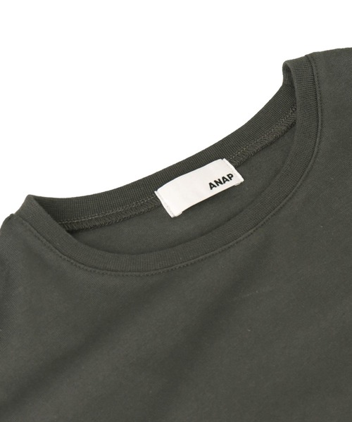 ANAP(アナップ)の「バック オープン デザイン Tシャツ(Tシャツ/カットソー・レディース・ホワイト/スミクロ/マスタード・FREE)」の7枚目の写真