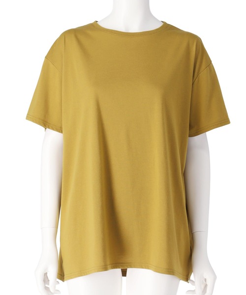 ANAP(アナップ)の「バック オープン デザイン Tシャツ(Tシャツ/カットソー・レディース・ホワイト/スミクロ/マスタード・FREE)」の4枚目の写真