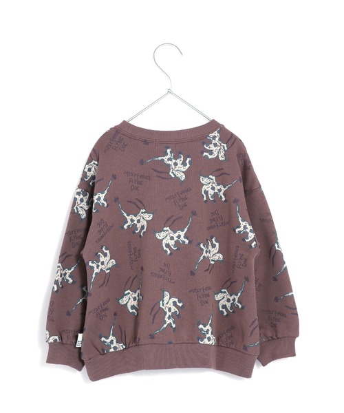 MAKE YOUR DAY（メイクユアデイ）の「空飛ぶ犬総柄裏毛トレーナー■80～140cm（スウェット・キッズ・アイボリー/モカ・140/90/130/120/110/100/80）」の6枚目の写真