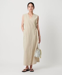 UNITED ARROWS ワンピース ベージュ 0272424L0251 コサージュ ニット ワンピース