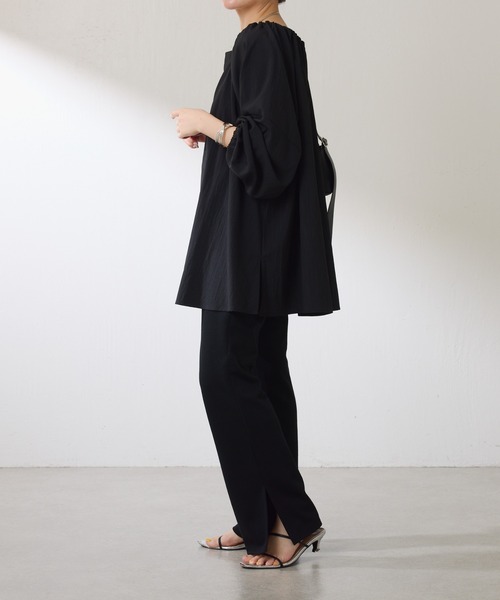 COLLAGE GALLARDAGALANTE（コラージュガリャルダガランテ）の「2WAYスクエアチュニック/WEB限定（シャツ/ブラウス・レディース・ブルー/ブラック/カーキ・FREE）」の10枚目の写真