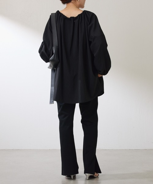 COLLAGE GALLARDAGALANTE（コラージュガリャルダガランテ）の「2WAYスクエアチュニック/WEB限定（シャツ/ブラウス・レディース・ブルー/ブラック/カーキ・FREE）」の11枚目の写真