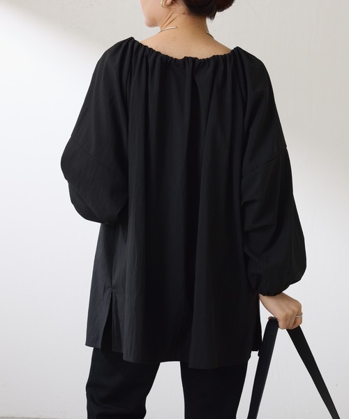 COLLAGE GALLARDAGALANTE（コラージュガリャルダガランテ）の「2WAYスクエアチュニック/WEB限定（シャツ/ブラウス・レディース・ブルー/ブラック/カーキ・FREE）」の7枚目の写真