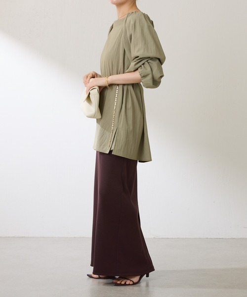 COLLAGE GALLARDAGALANTE（コラージュガリャルダガランテ）の「2WAYスクエアチュニック/WEB限定（シャツ/ブラウス・レディース・ブルー/ブラック/カーキ・FREE）」の22枚目の写真