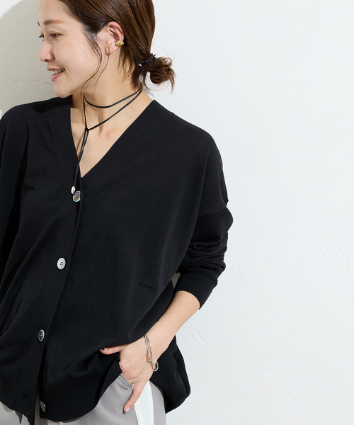 JOURNAL STANDARD（ジャーナルスタンダード）の「《追加3》【＆FUNCTION】 UVカーディガン（カーディガン/ボレロ・レディース・グレー/ブラック・FREE）」の2枚目の写真