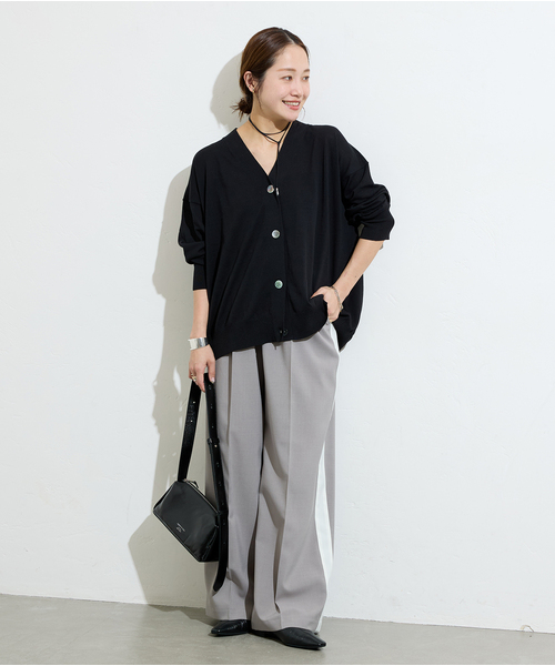 JOURNAL STANDARD（ジャーナルスタンダード）の「《追加3》【＆FUNCTION】 UVカーディガン（カーディガン/ボレロ・レディース・グレー/ブラック・FREE）」の6枚目の写真