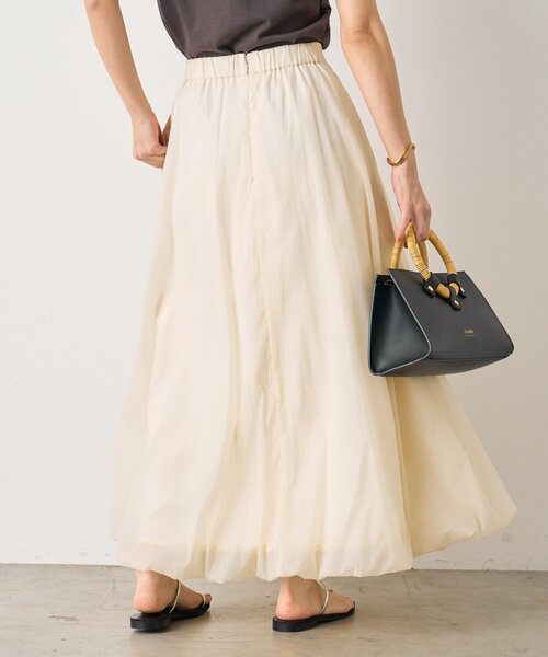 nagonstans ライトシェルタフタバルーンスカート nagonstans ナゴンスタンス◇ライトシェルタフタフレアバルーン