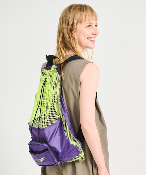 Speedo（スピード）の「SPEEDO / ポケッタブルメッシュバッグ（バックパック/リュック・レディース・オレンジ/パープル・FREE）」の14枚目の写真
