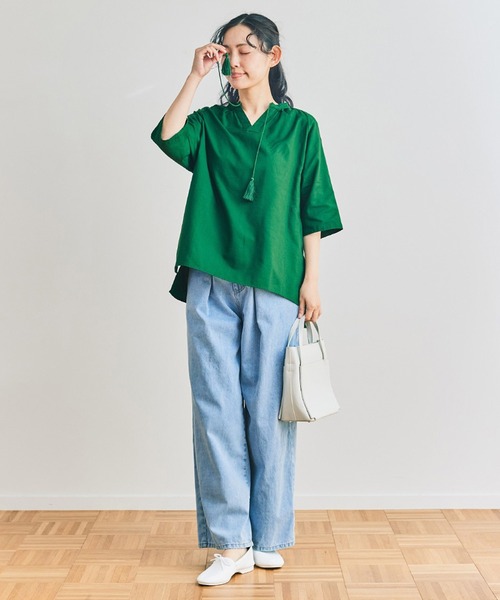 and myera(アンド マイラ)の「and myera タッセルブラウス(シャツ/ブラウス・レディース・ネイビー/グリーン/レッド・M/L/S)」の16枚目の写真
