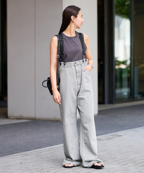 PAYDAY /ペイデイ サスペンダー付きペイント加工デニム（デニム