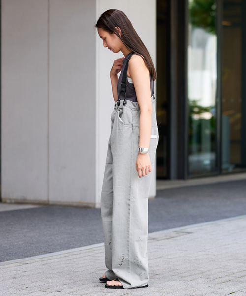 PAYDAY /ペイデイ サスペンダー付きペイント加工デニム