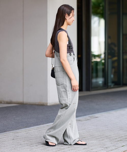 セール】PAYDAY /ペイデイ サスペンダー付きペイント加工デニム