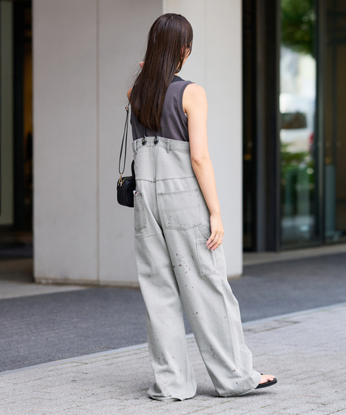 PAYDAY /ペイデイ サスペンダー付きペイント加工デニム（デニムパンツ