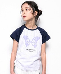 nexchic（ネクシック）の「サイドシャーリングラグラン天竺半袖Tシャツ(110~150cm)（Tシャツ/カットソー・キッズ）」