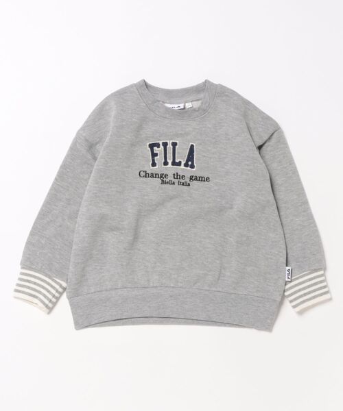 FILA（フィラ）の「FILA/フィラ　ワイドトレーナー（スウェット・キッズ・杢グレー/ブラック・130/120/110）」の2枚目の写真