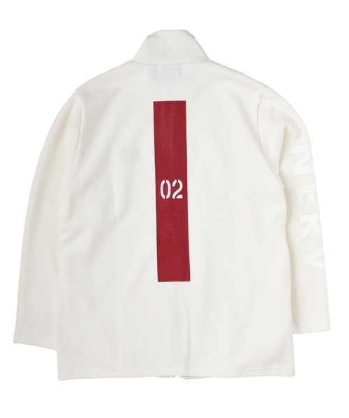 RADIO EVA（ラヂオエヴァ）の「RADIO EVA A277 EVANGELION Numbering Drivers Rib Knit Jacket（ブルゾン・メンズ・ホワイト/ブラック/グレー・LARGE/SMALL）」の8枚目の写真