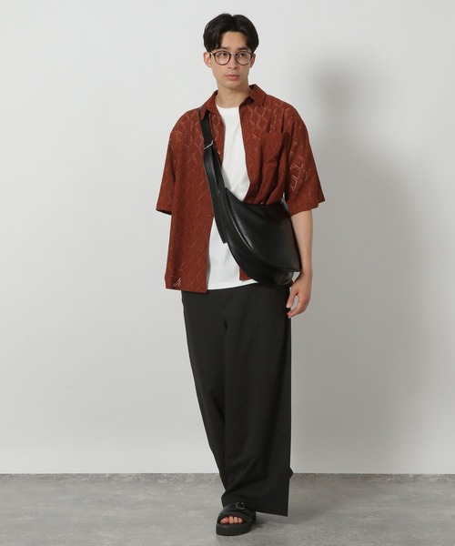 LAKOLE（ラコレ）の「ダブルニーワイドパンツ / 572112（その他パンツ・メンズ・ベージュ/ブラック・LARGE/MEDIUM）」の20枚目の写真