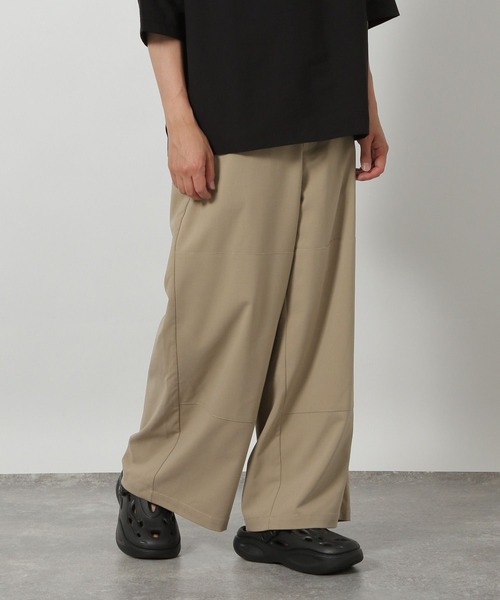 LAKOLE（ラコレ）の「ダブルニーワイドパンツ / 572112（その他パンツ・メンズ・ベージュ/ブラック・LARGE/MEDIUM）」の15枚目の写真