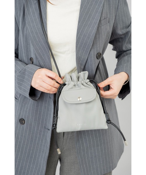 EDITA.(エディータ)の「Round pocket shoulder bag 男女兼用 / ショルダーバッグ(ショルダーバッグ・レディース・ブラック/グレー・FREE)」の5枚目の写真