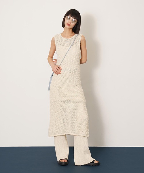 DISPATCHER NO.8（ディスパッチャーナンバーエイト）の「2WAYニットタンクワンピース（ワンピース・レディース・ダークグレー/ブラック/オフホワイト・ONE SIZE）」の13枚目の写真