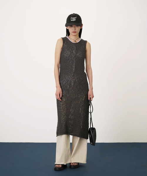 DISPATCHER NO.8（ディスパッチャーナンバーエイト）の「2WAYニットタンクワンピース（ワンピース・レディース・ダークグレー/ブラック/オフホワイト・ONE SIZE）」の20枚目の写真