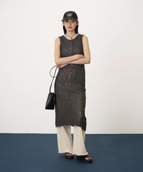 DISPATCHER NO.8（ディスパッチャーナンバーエイト）の「2WAYニットタンクワンピース（ワンピース・レディース・ダークグレー/ブラック/オフホワイト・ONE SIZE）」の22枚目の写真