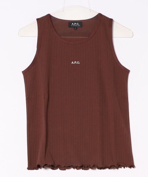 A.P.C.(アーペーセー)の「DEBARDEUR APC F(タンクトップ・レディース・ホワイト/ブラウン系その他・S/M)」の1枚目の写真