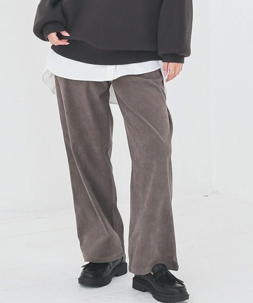 Honeys（ハニーズ）の「イージーストレートパンツ（その他パンツ・レディース・アイボリー/ブラック/サックスブルー/モカ/ミント/ブラウン・LL/L/S/M/3L）」の4枚目の写真