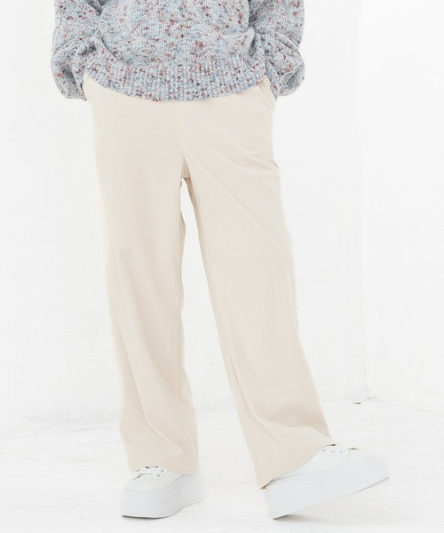 Honeys（ハニーズ）の「イージーストレートパンツ（その他パンツ・レディース・アイボリー/ブラック/サックスブルー/モカ/ミント/ブラウン・LL/L/S/M/3L）」の2枚目の写真