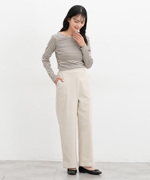 Honeys（ハニーズ）の「イージーストレートパンツ（その他パンツ・レディース・アイボリー/ブラック/サックスブルー/モカ/ミント/ブラウン・LL/L/S/M/3L）」の8枚目の写真