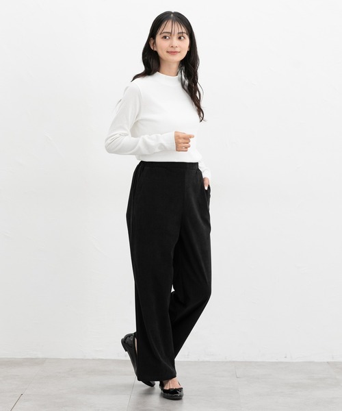 Honeys（ハニーズ）の「イージーストレートパンツ（その他パンツ・レディース・アイボリー/ブラック/サックスブルー/モカ/ミント/ブラウン・LL/L/S/M/3L）」の9枚目の写真