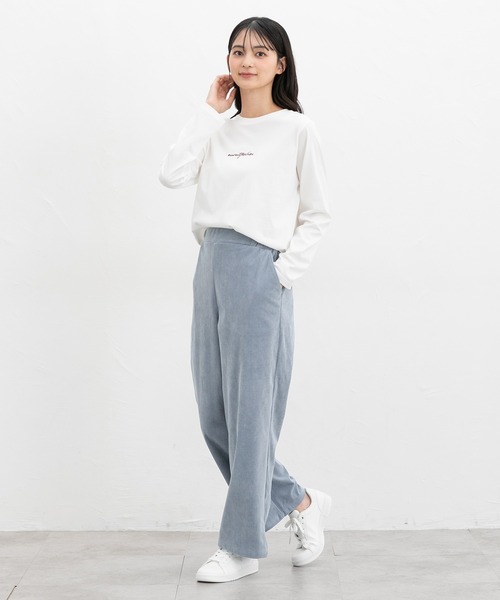 Honeys（ハニーズ）の「イージーストレートパンツ（その他パンツ・レディース・アイボリー/ブラック/サックスブルー/モカ/ミント/ブラウン・LL/L/S/M/3L）」の10枚目の写真